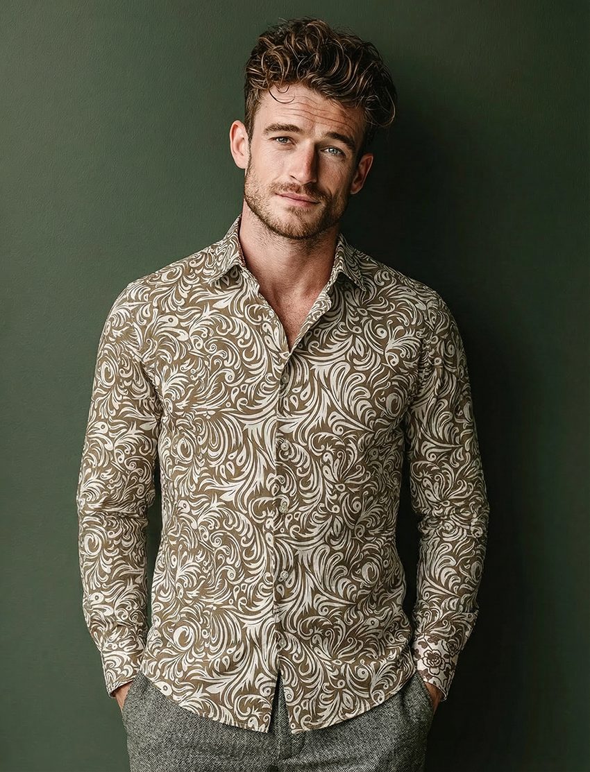 NUMEROLOGIE SS2027 men's shirt — lifestyle